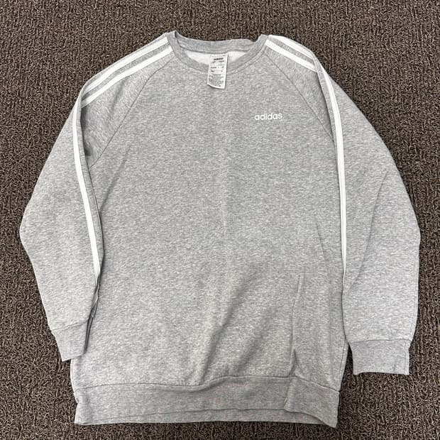 아디다스 기모 여성 맨투맨 그레이 S