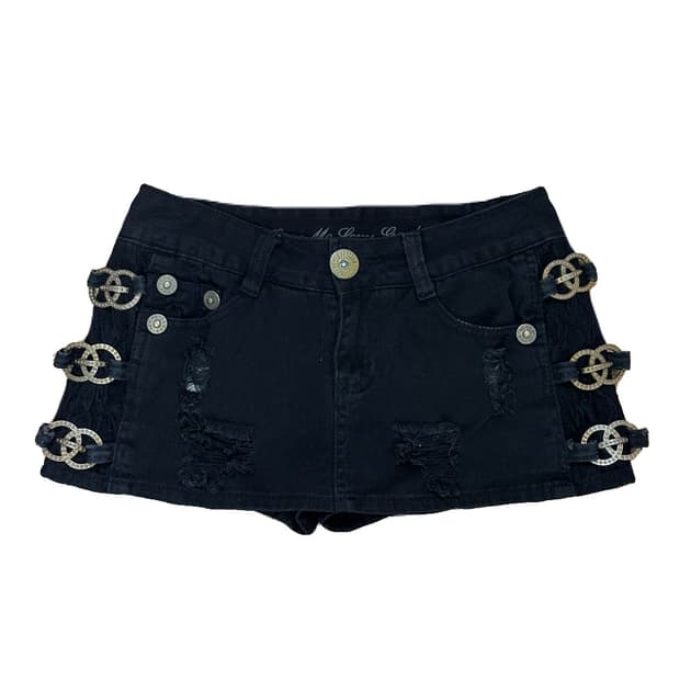 일본 빈티지 다이아깔 오네갸루 블랙 숏스커트