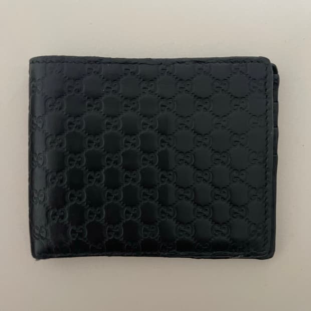 구찌 마이크로시마 반지갑 블랙