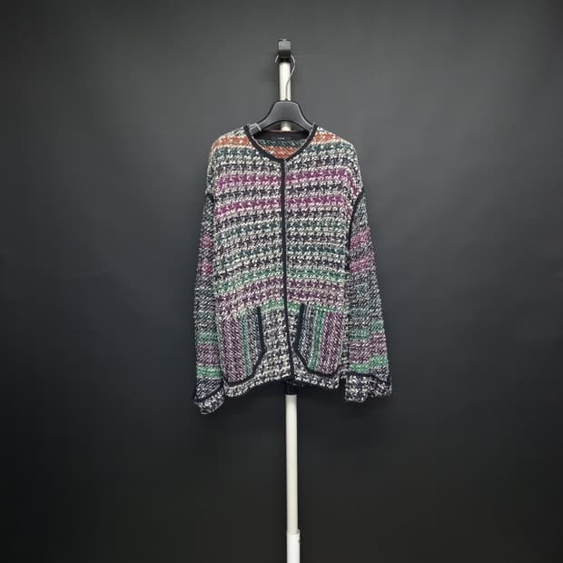 시스템 춘추 얇은트위드 가디건 F 44-77