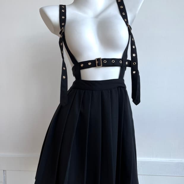 one spo ハーネスワンピ 하네스 플리츠 원피스 