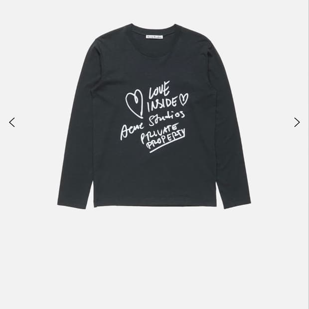 Acne Studios 그래픽 티셔츠 블랙 XXL