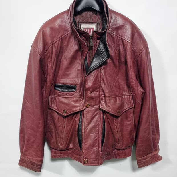 비아 누오바 빈티지 램 나프스킨 가죽자켓 50사이즈
