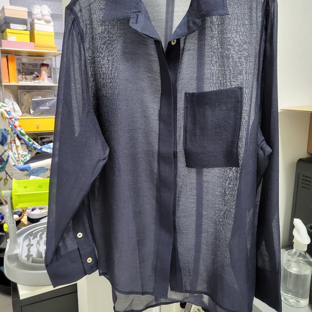 새제품초특가)최고급 텐셀 시스루 셔츠 ftee 새상품