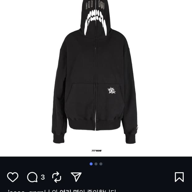 777mih 베놈 후드집업 L