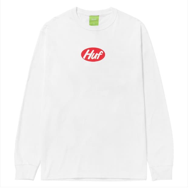 허프 로고 긴팔티 화이트