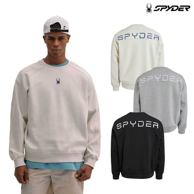 23SS SPYDER 백프린트 레글런 스웨트 셔츠