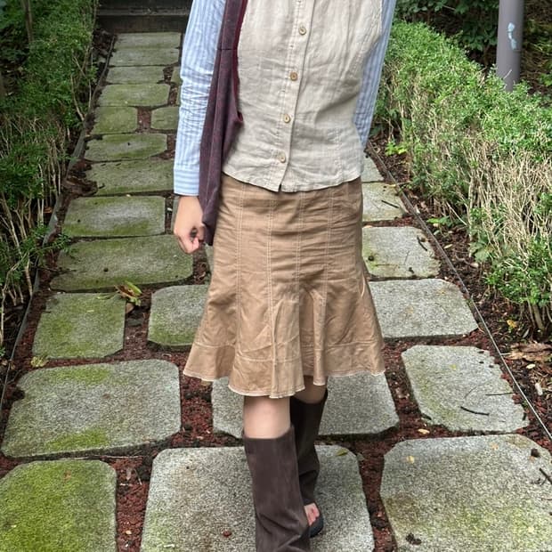 Japanese Beige Button Vest