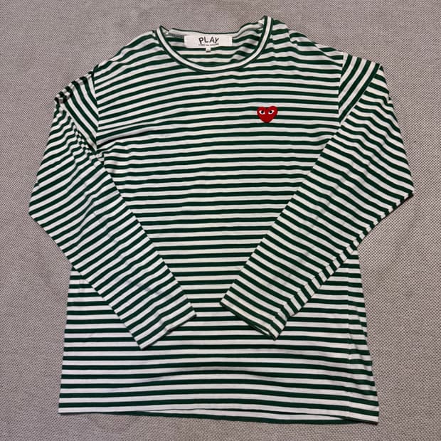 꼼데가르송 스트라이프 롱 슬리브