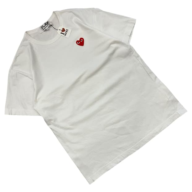 [XL] 18s 꼼데가르송 반팔 티셔츠 화이트 A255