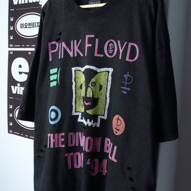 (L-XL) 자라 반팔 티셔츠 핑크플로이드 협업 피그먼트-H34071