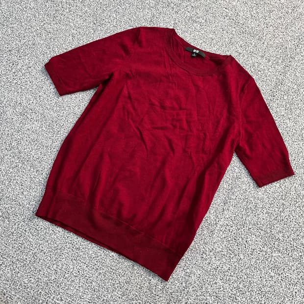 M 유니클로 여성 반팔 니트 0403M