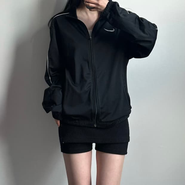 나이키 사이드라인 블랙 트랙 져지