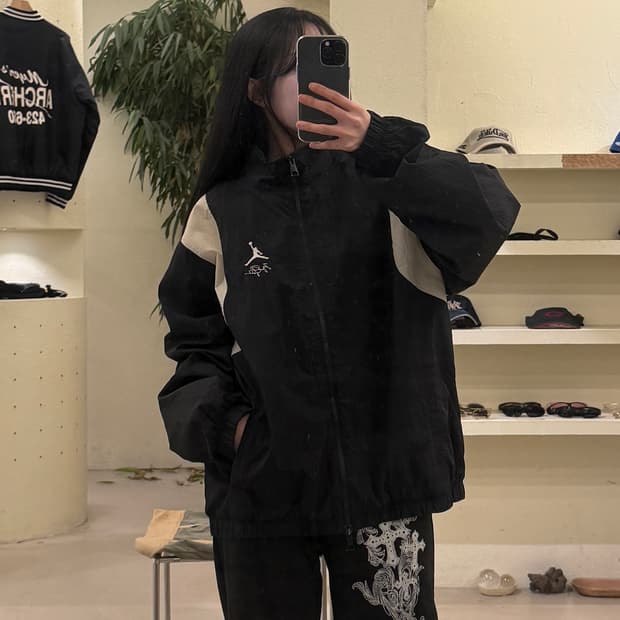 조던 점프맨 나일론 트랙 자켓 블랙 U228