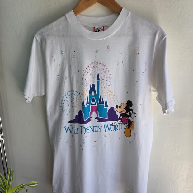Walt Disney World 캐슬 & 미키마우스 티셔츠 (1990s)