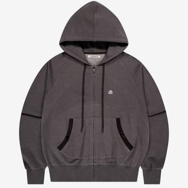 코이세이오 스트링 포켓 후드집업 와인