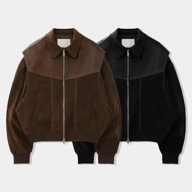 스웨이드 가죽 자켓