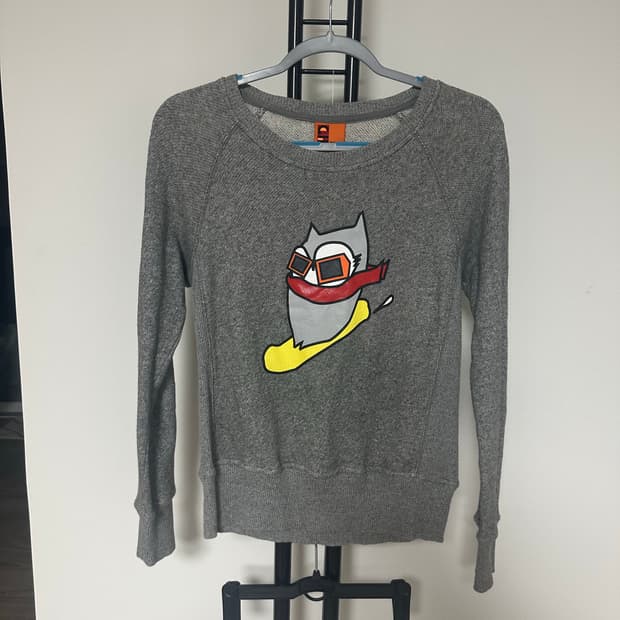 럭키슈에뜨 블랙 부엉이 맨투맨 -free사이즈