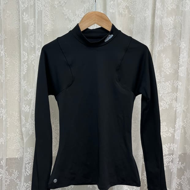 XS) 아디다스 베이스 레이어 긴팔 티셔츠 블랙