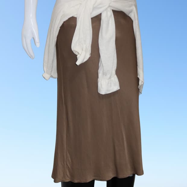 Mocha Satin Skirt