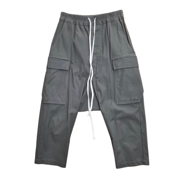릭오웬스  드로우스트링 카고팬츠 다크더스트 