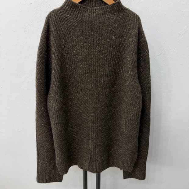 정품) 타임 한섬 여성 브라운 니트 스웨터 90F