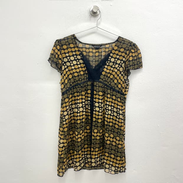 Cocoa Bubble Print Blouse