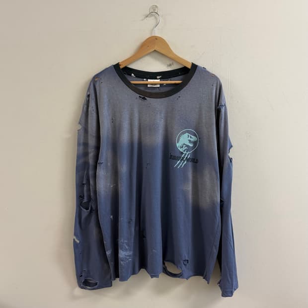 Distressed faded JURASSIC tee