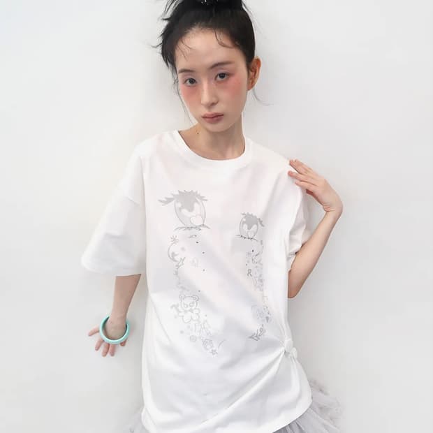 타입서비스 티셔츠 Cry Eyes Half Sleeve Top