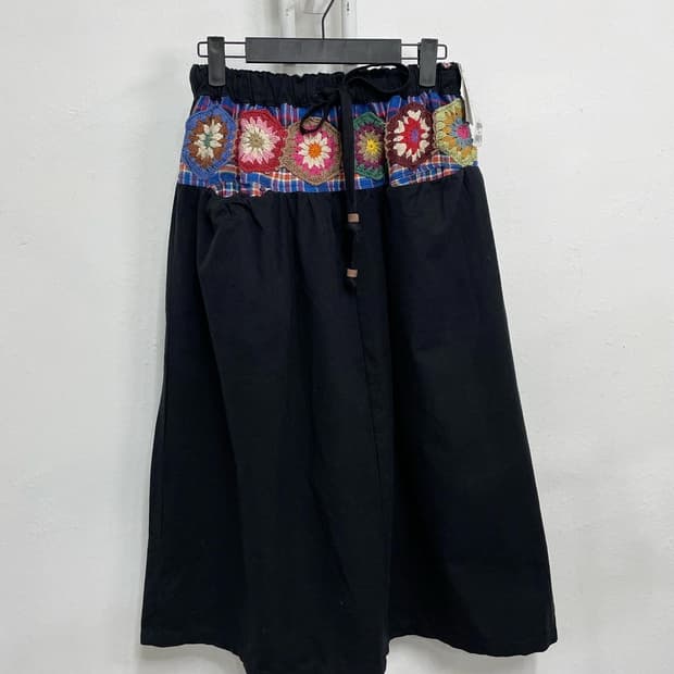 patchwork long skirt