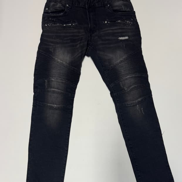 디서먼트 발망 커스텀 블랙 워싱 바이커진