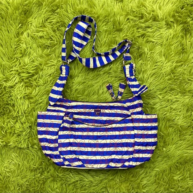 안나수이 버터플라이 나비 퀄티트 스트라이프 크로스백