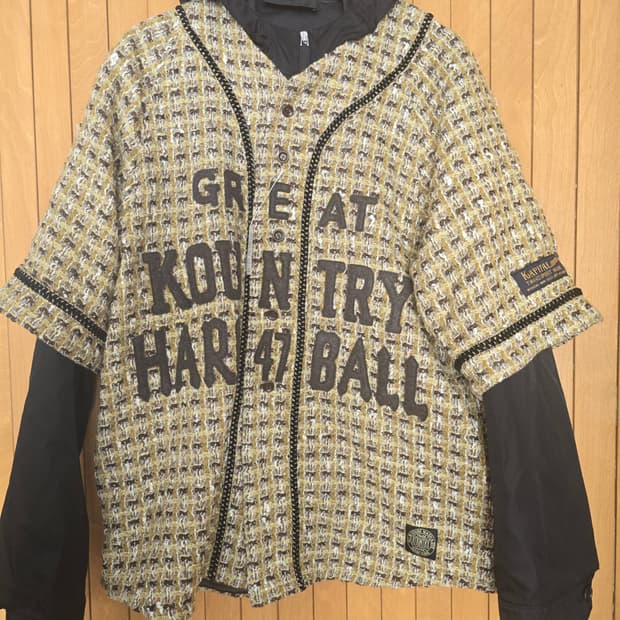 캐피탈 트위드 베이스볼 자켓