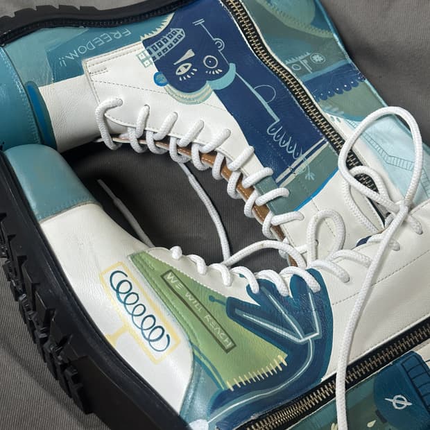 손신발 디자이너 콜라보 부츠 새상품 270