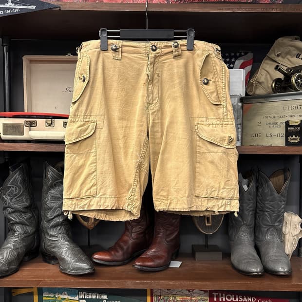 폴로랄프로렌 밀리터리 베이스 립스탑 빅카고 하프팬츠 N1278  