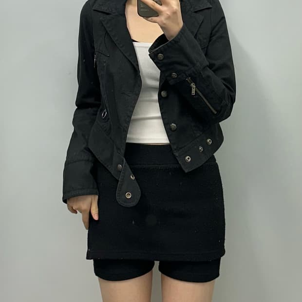 디젤 Y2k 와투케 블랙 데님 자켓