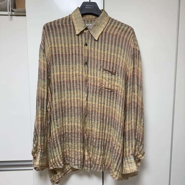 아워레가시 / 버로우드 린넨 스트라이프 셔츠 / 48