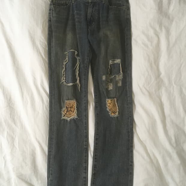 schlussel denim pants