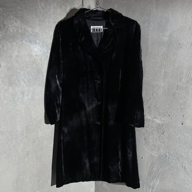 이세이 미야케 FETE 벨벳 싱글 코트