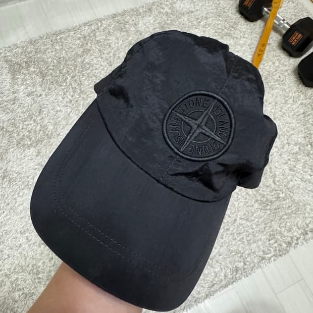 [xl] 스톤 아일랜드 99576 나일론 메탈 6-패널 캡 블랙