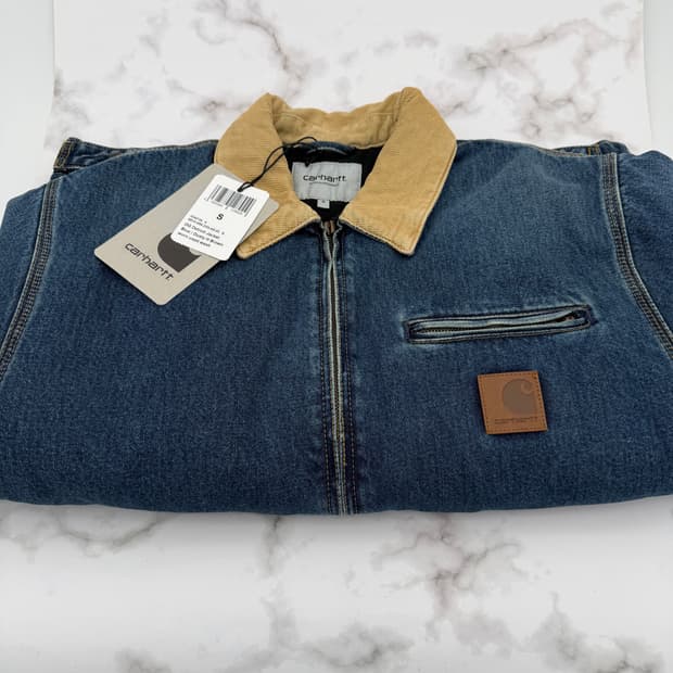 칼하트 디트로이트 자켓 블루 해밀턴 브라운