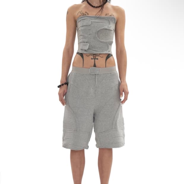 604service BIKER BANDING SWEAT SHORT