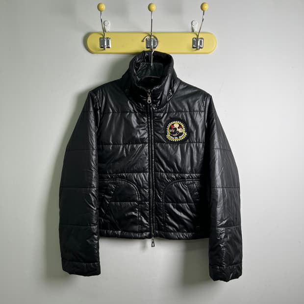 Disney 디즈니 블랙 미키마우스 크롭 패딩 M