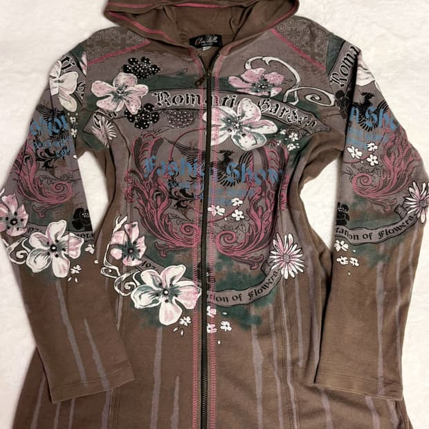 (이체시에눌) Clin d’elle 오리엔탈 페어리 징 디테일 후드집업