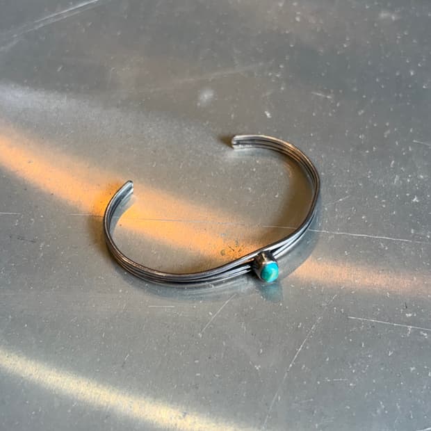 Navajo turquoise twist cuff bracelet