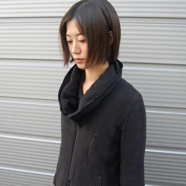 t.b wool silk jacket