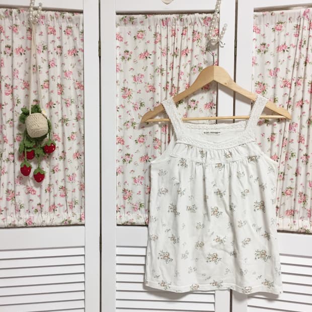 빈티지 모리걸 잔꽃 슬리브리스