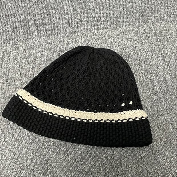 문선 니트 버킷햇