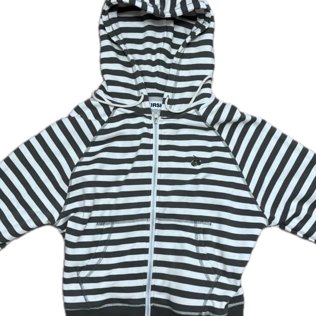 키르시 스트라이프 후드 집업