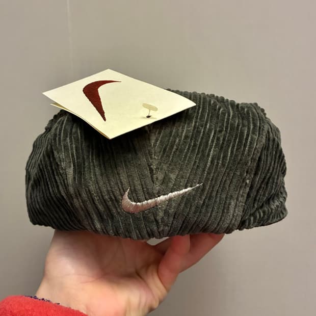 90s NIKE 나이키 빈티지 코듀로이 헌팅캡 베레모 올리브카키